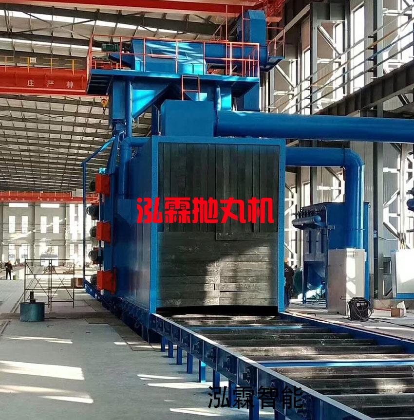 H型(xing)鋼(gang)結構抛丸機(ji)使(shi)用現(xian)場(chang)
