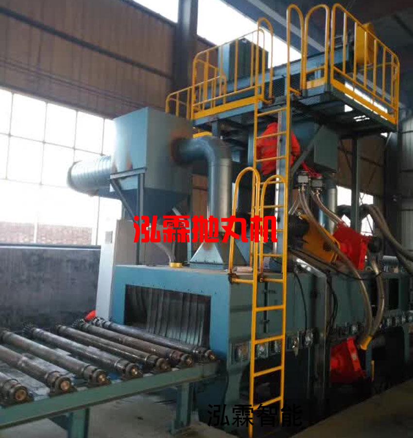 型(xing)材抛丸(wan)機(ji)使用(yong)現(xian)場圖