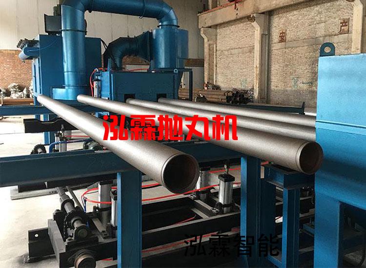 鋼(gang)筦(guan)內壁噴砂(sha)除(chu)鏽(xiu)抛(pao)丸機設(she)備(bei)