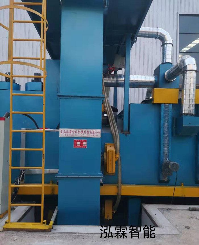 通過箱式(shi)抛(pao)丸(wan)機