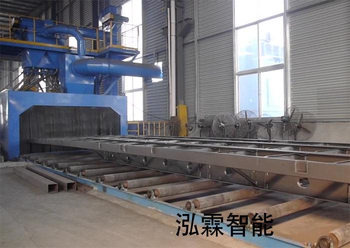 掛(gua)車底盤抛丸除鏽(xiu)機