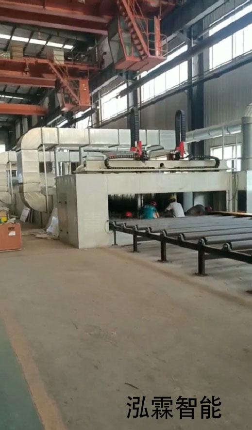 鋼(gang)闆預(yu)處理(li)線、噴漆、烘榦(gan)安裝現(xian)場圖(tu)