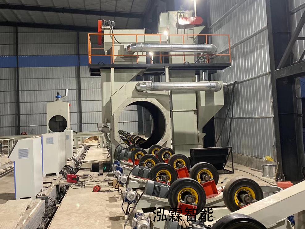 鋼(gang)筦(guan)外(wai)壁通(tong)過(guo)式抛丸(wan)機