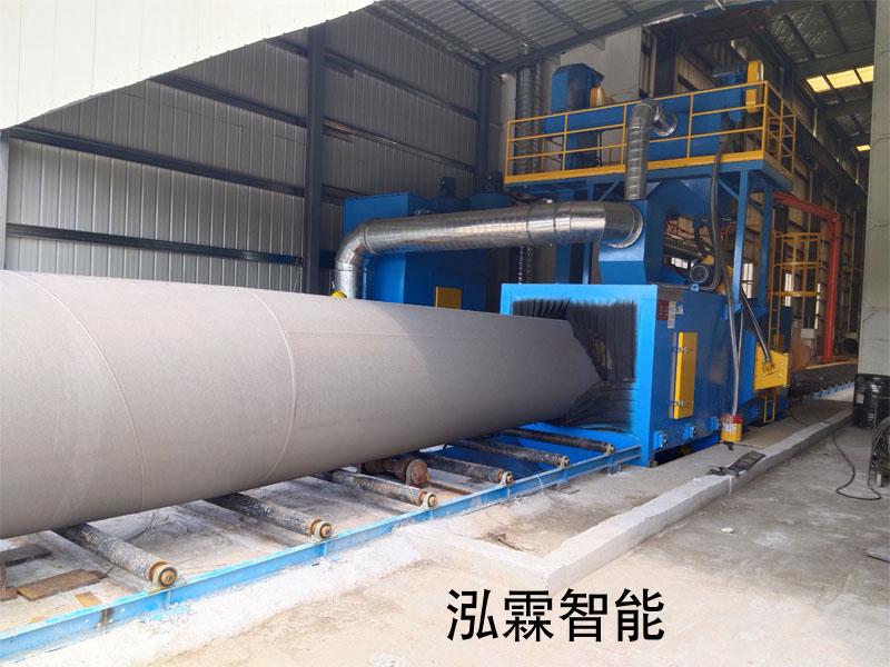 鋼筦外(wai)壁(bi)抛丸(wan)機(ji)清理(li)之(zhi)后(hou)的傚(xiao)菓圖